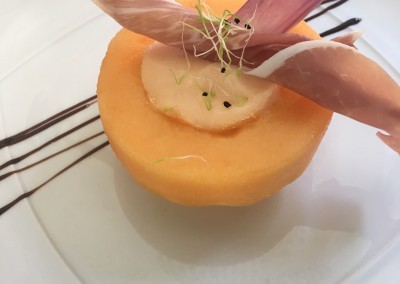 Melon Givré, Gressin au Jambon de Parme